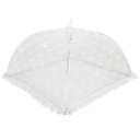 Ver imagem 5 de Kit 2 Protetor Mosquiteiro Malha Tule Dobrável Renda Prime 40cm X 40cm - Tuut