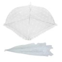 Ver imagem 6 de Kit 2 Protetor Mosquiteiro Malha Tule Dobrável Renda Prime 40cm X 40cm - Tuut