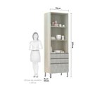 Ver imagem 2 de Paneleiro 70cm 2 Portas 2 Gavetas 1 Gavetão Luci Luciane Móveis