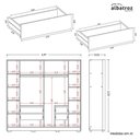 Ver imagem 4 de Guarda Roupa Casal Deville Ripado 6 Portas Bater 4 Gavetas MDP com Espelho Nogueira-Capuccino