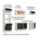 Ver imagem 5 de Armário de Cozinha Completa 240cm Branco/Preto Diamante Madesa