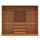 Ver imagem 5 de Guarda-Roupa Casal 6 Portas Bater Madrid Branco/Freijó