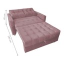 Ver imagem 3 de Sofá Cama 2 Lugares Duleek Veludo Turkey Rosa
