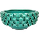 Ver imagem 1 de Centro Mesa Decorativo Fruteira Home&co Cerâmica 14x30x30cm Verde