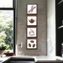 Ver imagem 5 de Kit 4 Quadros Cantinho do Café Mdf Relevo 3d 15cm Decoração para Cozinha