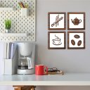 Ver imagem 3 de Kit 4 Quadros Cantinho do Café Mdf Relevo 3d 15cm Decoração para Cozinha