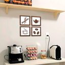 Ver imagem 6 de Kit 4 Quadros Cantinho do Café Mdf Relevo 3d 15cm Decoração para Cozinha