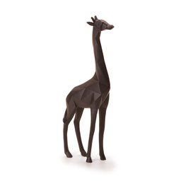 2 Girafas em Polirresina Pretas P e G com 30cm e 37,5cm Mart Cor:preto - 3