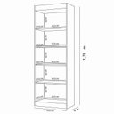 Ver imagem 5 de Estante para Livros Multiuso 178CMX153CM Larissa Cinza