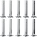 Ver imagem 1 de Kit 10 Torre Guarda Corpo Pinça para Vidro 30cm Inox Fs