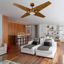 Ver imagem 3 de Ventilador de Teto Natuvent Callis Led 4 Pás Madeira Imbuia 3000k Branco Quente, Luz Amarela 220v