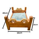 Ver imagem 2 de Cama para Gato de Madeira Nobre com Colchão
