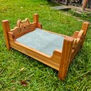 Ver imagem 3 de Cama para Gato de Madeira Nobre com Colchão