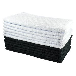 Kit 12 Toalhas Fitness Academia Perfeito Estilo Preto e Branco