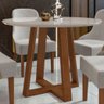 Conjunto Sala de Jantar Madri 1,10m com 04 Cadeiras Beatriz Móveis Valverde Cinamomo/Off-White/Samat - 2