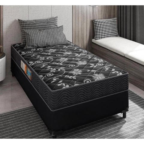 Cama Box Solteiro + Colchão Portobel Verona D28 60x88x188