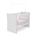Ver imagem 1 de Berço Doce Sonho 102 Qmovi - Branco e Rosa