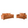 Conjunto Sofa 3x2 Lugares Compacto Almofadas Soltas Espanha Imperio Abobora - 1