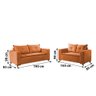 Conjunto Sofa 3x2 Lugares Compacto Almofadas Soltas Espanha Imperio Abobora - 4