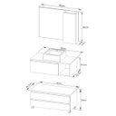 Ver imagem 3 de Kit Banheiro Completo com Gabinete Espelheira Cuba Mármore Branco