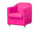 Ver imagem 2 de Poltrona Decorativa Biane Couro Rosa Pink Pés Cromado Mz Decor