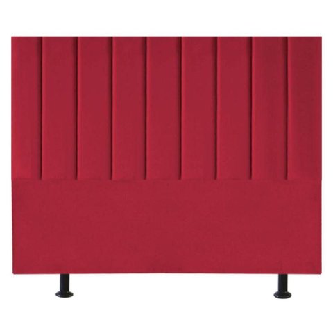 Cabeceira Estofada Cama Casal Queen Size 160 Cm Maria Suede Vermelho