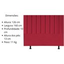 Ver imagem 4 de Cabeceira Estofada Cama Casal Queen Size 160 Cm Maria Suede Vermelho
