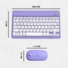 Teclado sem Fio Bluetooth Recarregável com Mouse - Roxo - 6