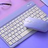 Teclado sem Fio Bluetooth Recarregável com Mouse - Roxo - 2