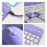 Teclado sem Fio Bluetooth Recarregável com Mouse - Roxo - 5
