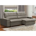 Ver imagem 2 de Sofá Retrátil Reclinável para Sala 4 Lugares 270cm Niels F04 Veludo Marrom Claro - Lyam Decor