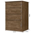 Ver imagem 7 de Guarda Roupa Solteiro Chile e Cômoda Ms913 Castanho Wood – Moval