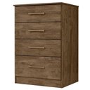 Ver imagem 5 de Guarda Roupa Solteiro Chile e Cômoda Ms913 Castanho Wood – Moval