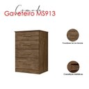 Ver imagem 6 de Guarda Roupa Solteiro Chile e Cômoda Ms913 Castanho Wood – Moval