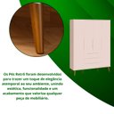 Ver imagem 6 de Roupeiro Elfe Retro 4 Portas 3 Gavetas Rosa Fosco - Moveisaqui
