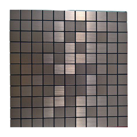 Pastilha Aluminio Adesiva Decoração Banheiro Cozinha Marrom