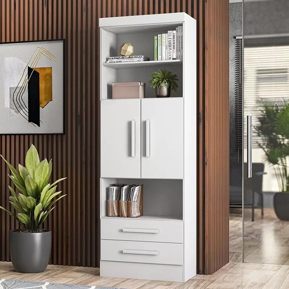 Livreiro Multiuso 3700 Branco 2 Portas 2 Gavetas - Qmovi Móveis é boa?