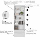 Ver imagem 4 de Livreiro Multiuso 3700 Branco 2 Portas 2 Gavetas - Qmovi Móveis