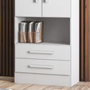 Ver imagem 3 de Livreiro Multiuso 3700 Branco 2 Portas 2 Gavetas - Qmovi Móveis