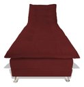Ver imagem 3 de Sofa Cama Chaise Bicama Reclinavel Sala Lavinia Suede:Bordô/Suede