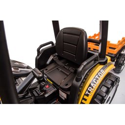 Trator com Pá Carregadeira e Carroceria Amarelo Elétrico Infantil a Bateria Para Crianças Motorizado - 5