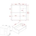 Ver imagem 3 de Gabinete Banheiro 1 Porta 1 Gaveta 60cm Multimóveis CR10085 Amêndoa/Branco