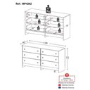 Ver imagem 4 de Cômoda Infantil 136cm c/6 Gavetas Madeirado-Branco