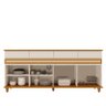 Buffet Sala Jantar 184cm 4 Portas Açores Edn Off White/cedro - 6