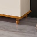 Ver imagem 3 de Buffet Sala Jantar 184cm 4 Portas 4 Gavetas Pés Madeira Off White/Cedro Açores