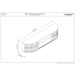 Bancada Suspensa Para TVs até 60 Polegadas Modena - 3