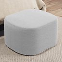 Ver imagem 2 de Puff Decorativo Orgânico para Living Quarto 70cm Doha W01 Bouclê Cinza - Lyam Decor