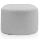 Ver imagem 3 de Puff Decorativo Orgânico para Living Quarto 70cm Doha W01 Bouclê Cinza - Lyam Decor