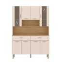Ver imagem 2 de Armário para Cozinha 100% MDF 8 Portas Golden Plus Bege/Freijó/Soft