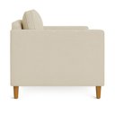 Ver imagem 5 de Kit 02 Poltronas Decorativa Milena Linho Dourado Pés de Madeira - Pallazio